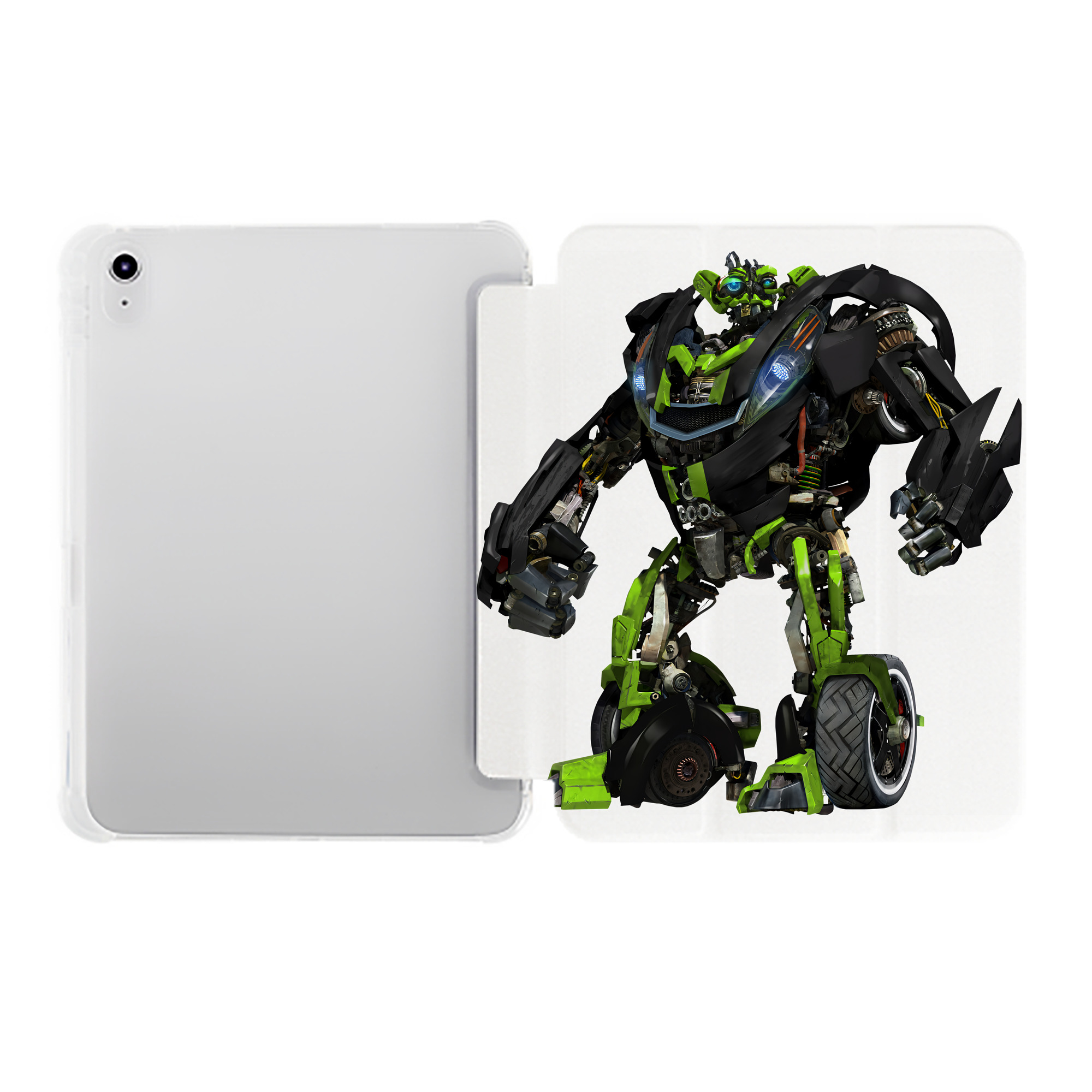 （画像用） Transformers トランスフォーマー IPad ケース ペン収納付き 三つ折りスタンド PUレザー×シリコン 対応機種9.5/10.5/10.9インチ